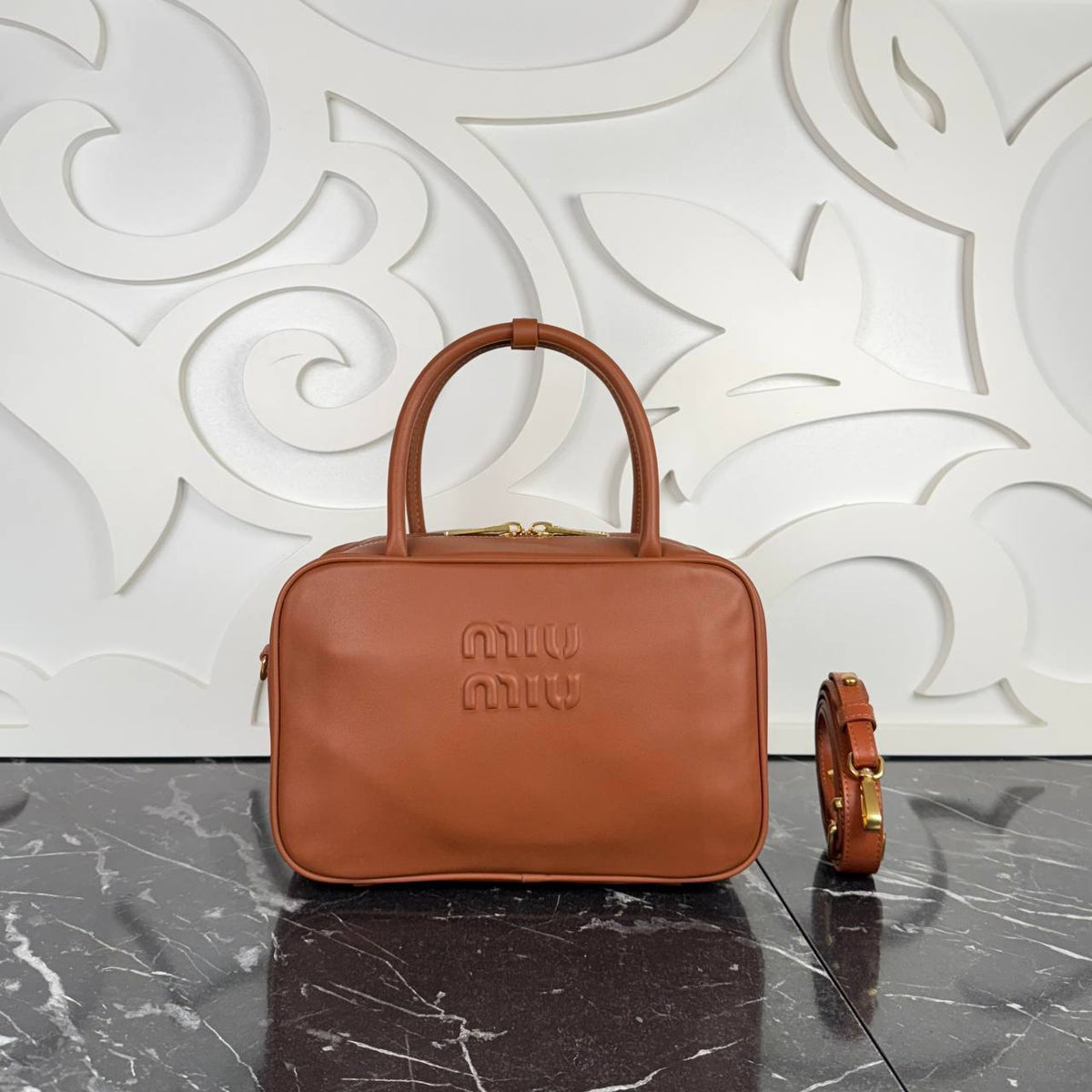 LOUIS VUITTON - Leather Top Handle Bag
