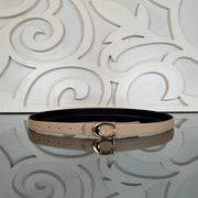 Leather Belt with Gold Buckle
