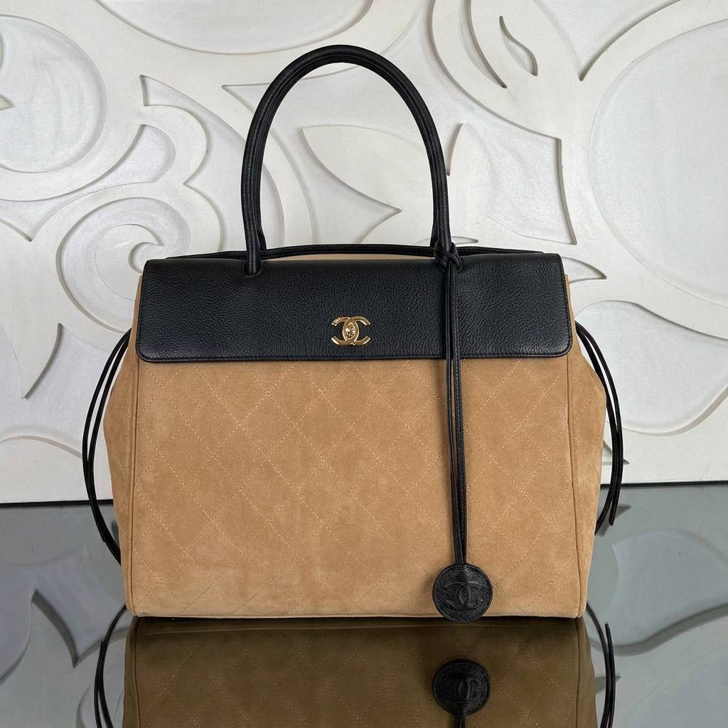 CHANEL - Quilted Top Handle Bag