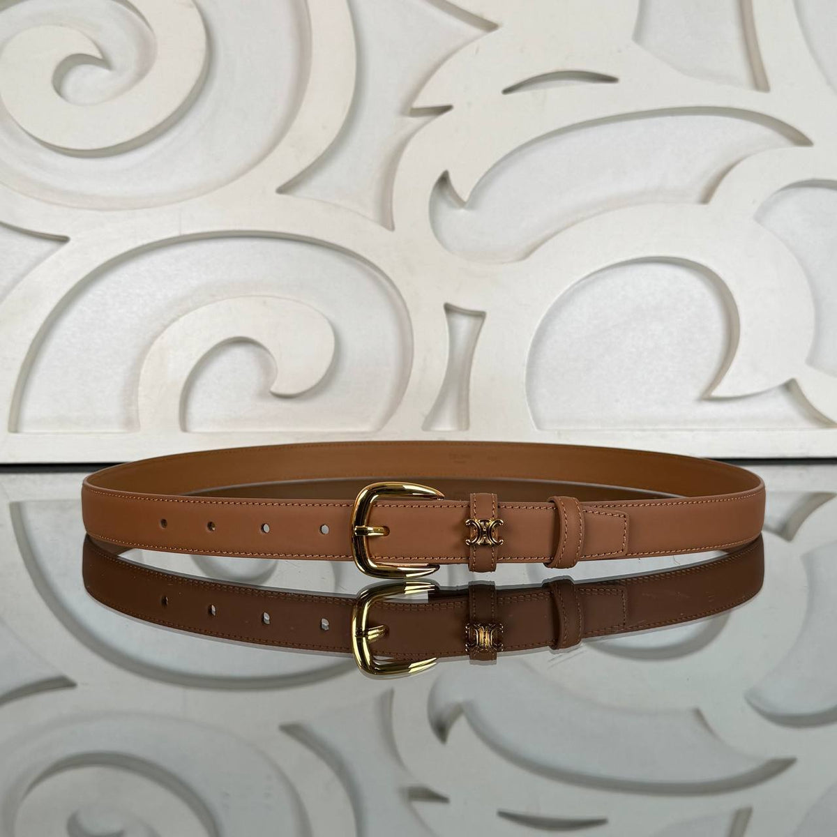 HERMÈS - Leather Belt with H Buckle