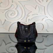 PRADA - Black Leather Bucket Bag