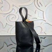 Loewe Black Leather Bucket Bag