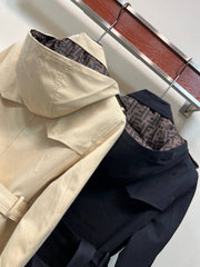 FENDI — Belted Short Trench Jacket