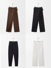 Women's White Wide-Leg Trousers