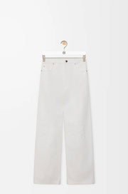Women's White Wide-Leg Trousers