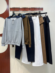 Women's White Wide-Leg Trousers