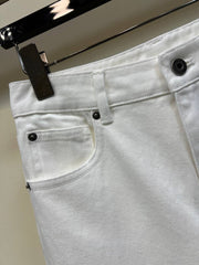 DIOR — White Cotton Trousers