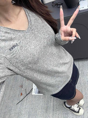 Women's Grey Knit Cardigan