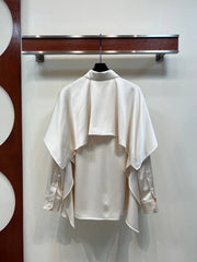 Women's Brown Draped Blouse