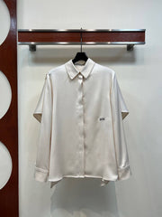 Women's Brown Draped Blouse