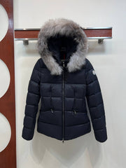 MONCLER — Fur-Trimmed Down Jacket