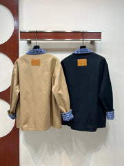 BURBERRY — Check-Collar Utility Jacket