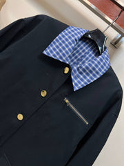 BURBERRY — Check-Collar Utility Jacket