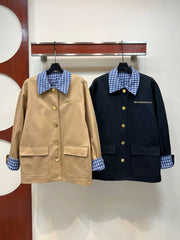 BURBERRY — Check-Collar Utility Jacket