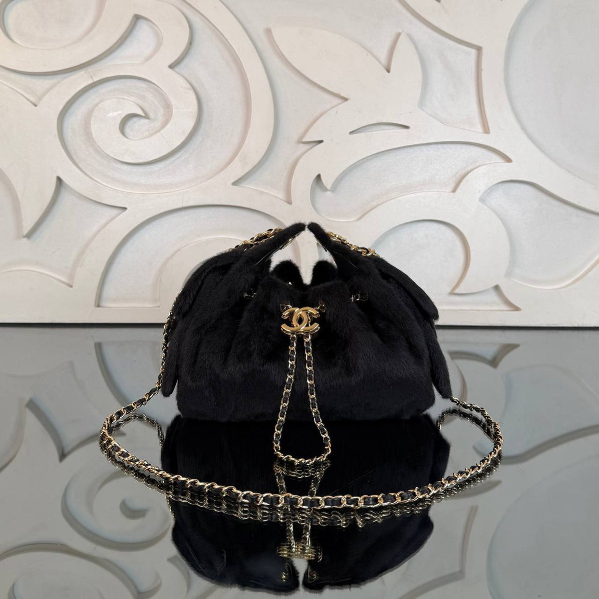 CHANEL - Quilted Drawstring Bucket Bag