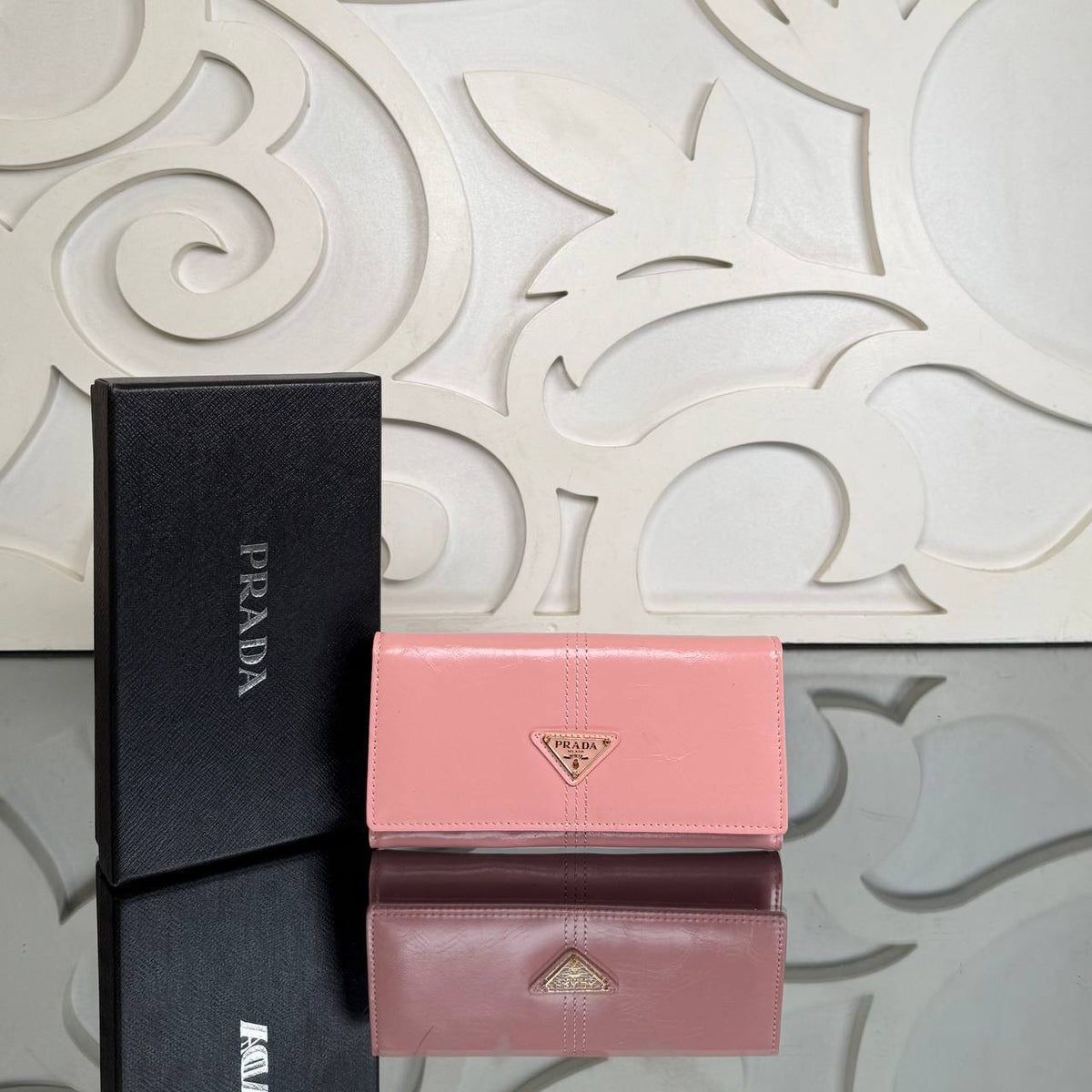 PRADA - Pink Saffiano Wallet