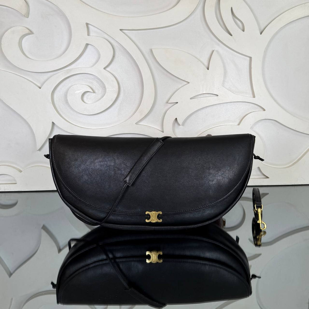 CELINE - Soft Triomphe Halfmoon Bag