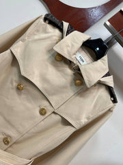 FENDI — Belted Short Trench Jacket