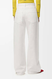 Women's White Wide-Leg Trousers