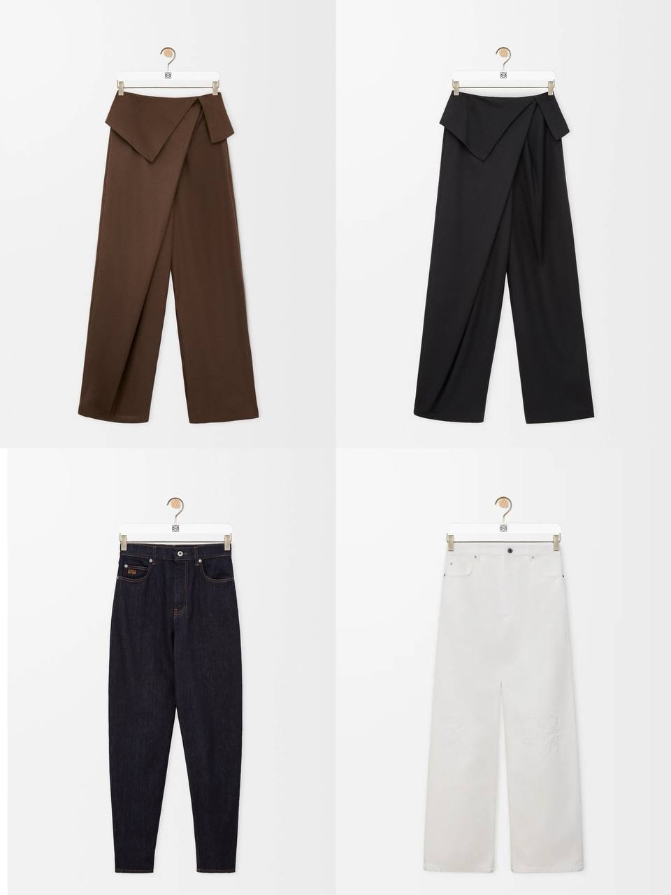 Women's White Wide-Leg Trousers