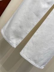 DIOR — White Cotton Trousers