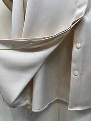 Women's Brown Draped Blouse