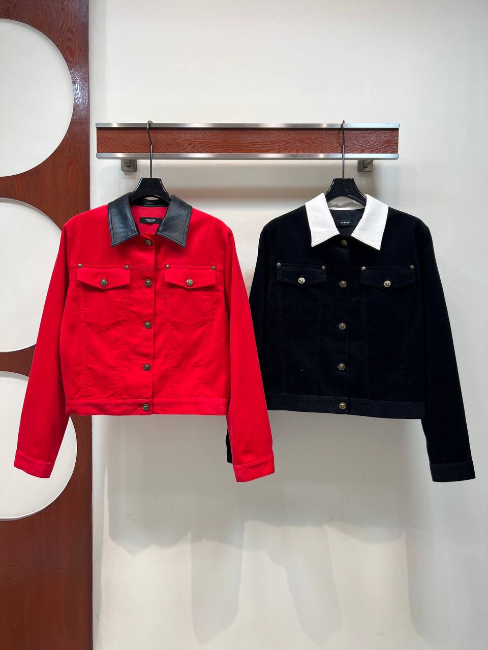 VERSACE — Red Puffer Jacket