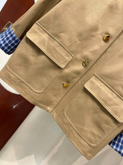 BURBERRY — Check-Collar Utility Jacket