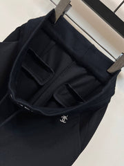 Women's Black Wide-Leg Trousers