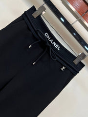 Women's Black Wide-Leg Trousers