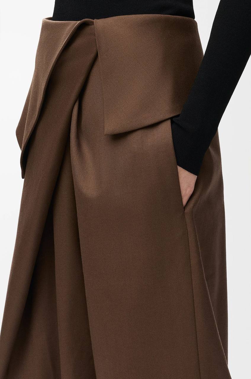 Women's Brown Wide-Leg Trousers