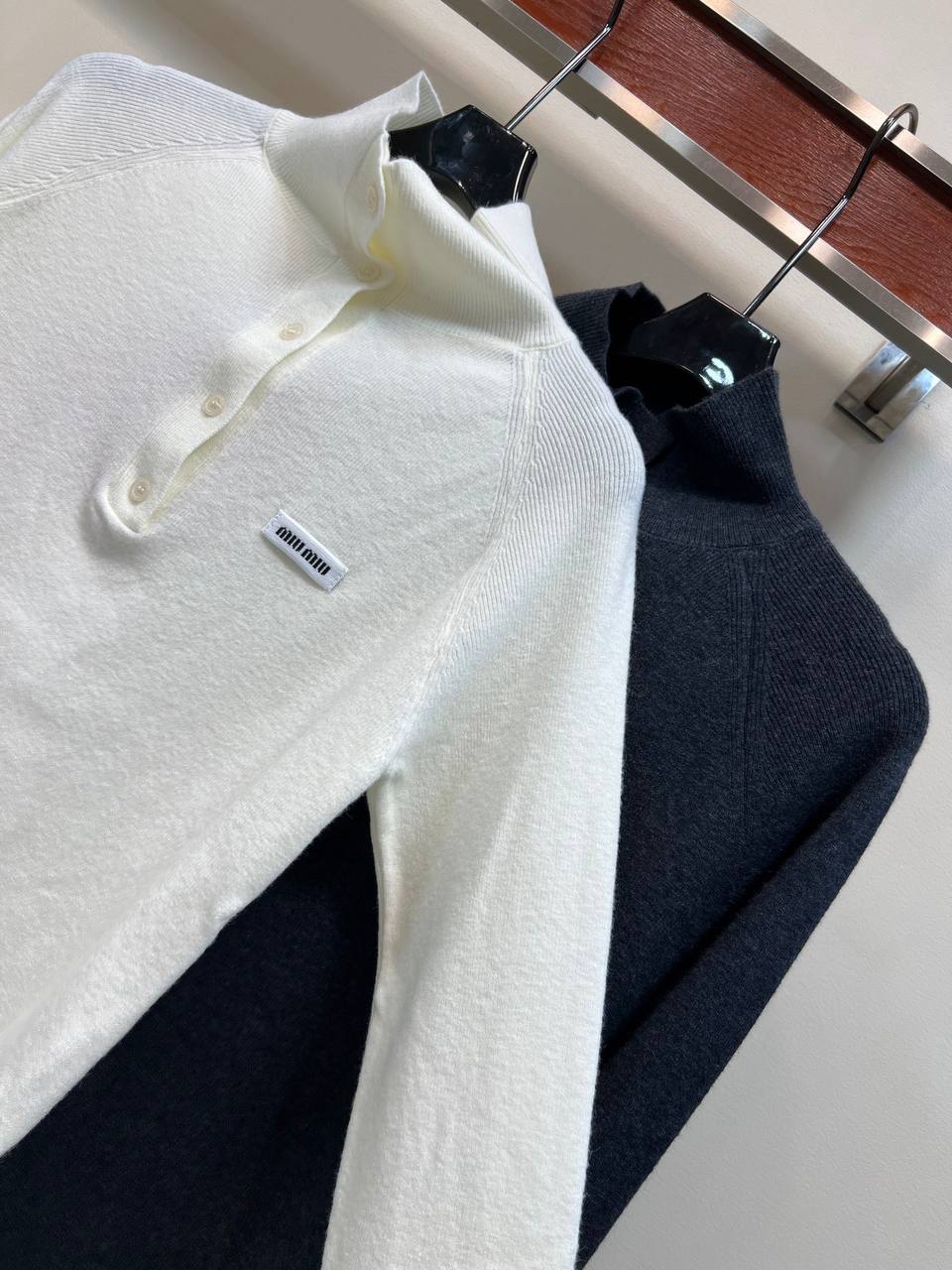 Miu Miu — Long-Sleeve Knit Top