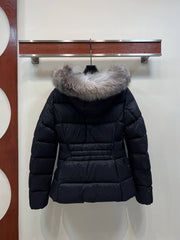 MONCLER — Fur-Trimmed Down Jacket