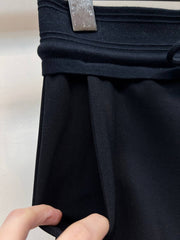 Women's Black Wide-Leg Trousers