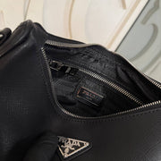 PRADA — Black Leather Shoulder Bag — image 4