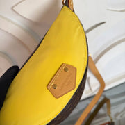 LOUIS VUITTON — Monogram Shoulder Bag with Yellow Detail — image 4