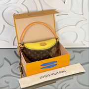 LOUIS VUITTON — Monogram Shoulder Bag with Yellow Detail — image 5